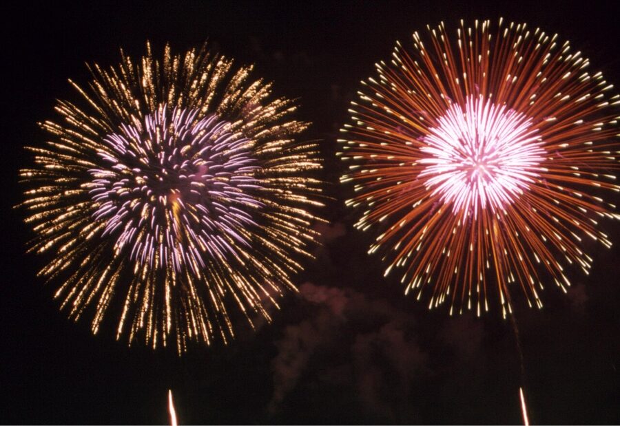 Adachi Fireworks above the Arakawa River in 2004