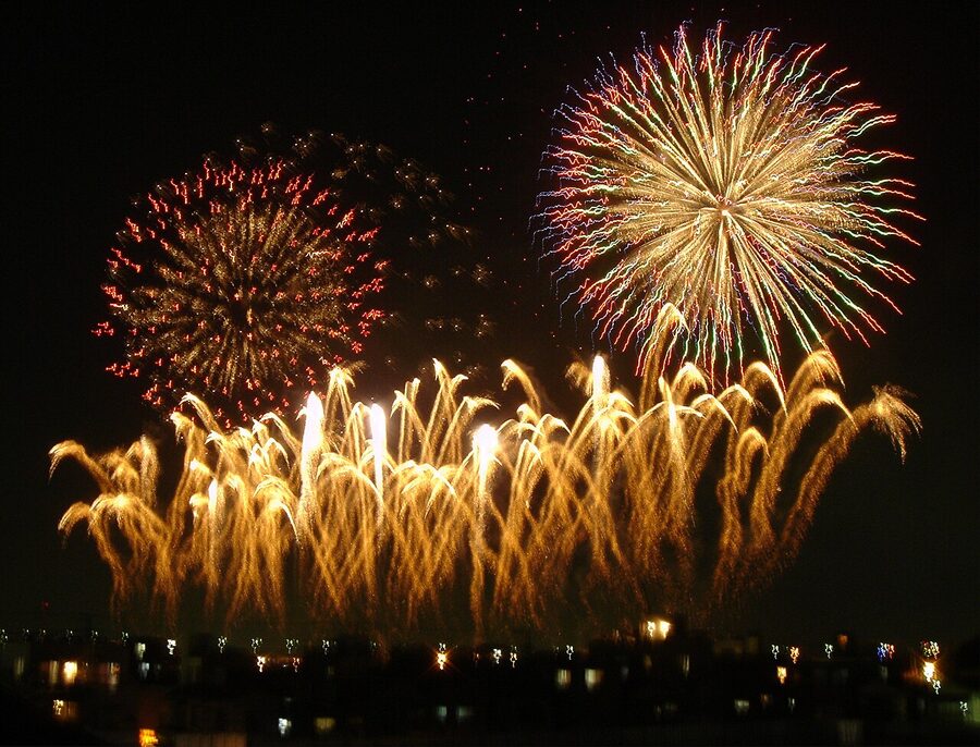 Adachi Fireworks above the Arakawa riverbank