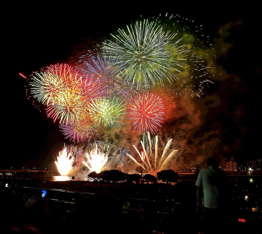 Adachi Fireworks above the Arakawa River, 2016