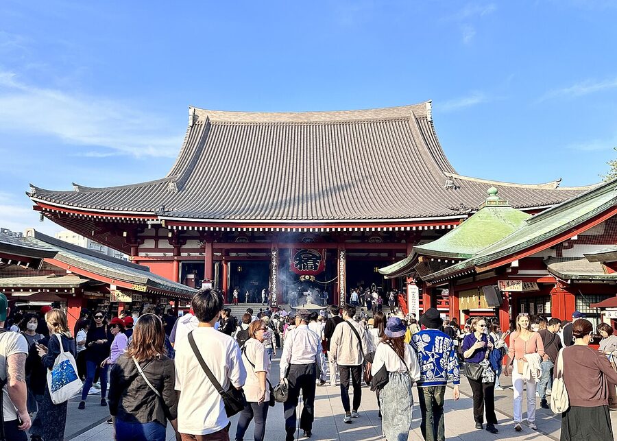 Sensoji Temple main hall (Hondo) in Asakusa Tokyo