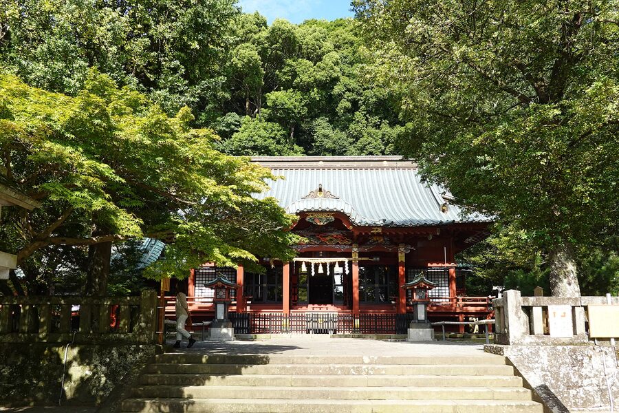 Izusan Shrine main hall in Atami