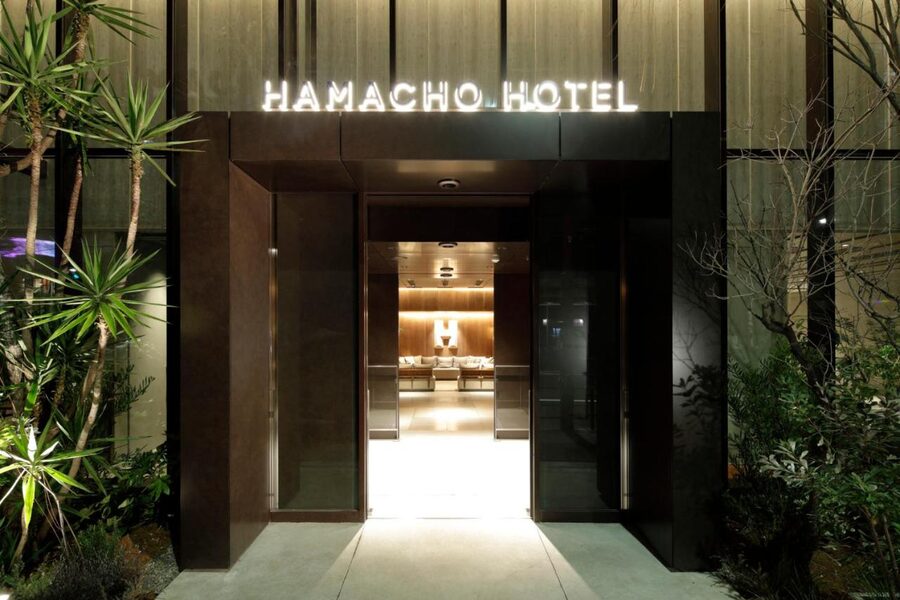Hamacho Hotel Tokyo exterior with plant balconies
