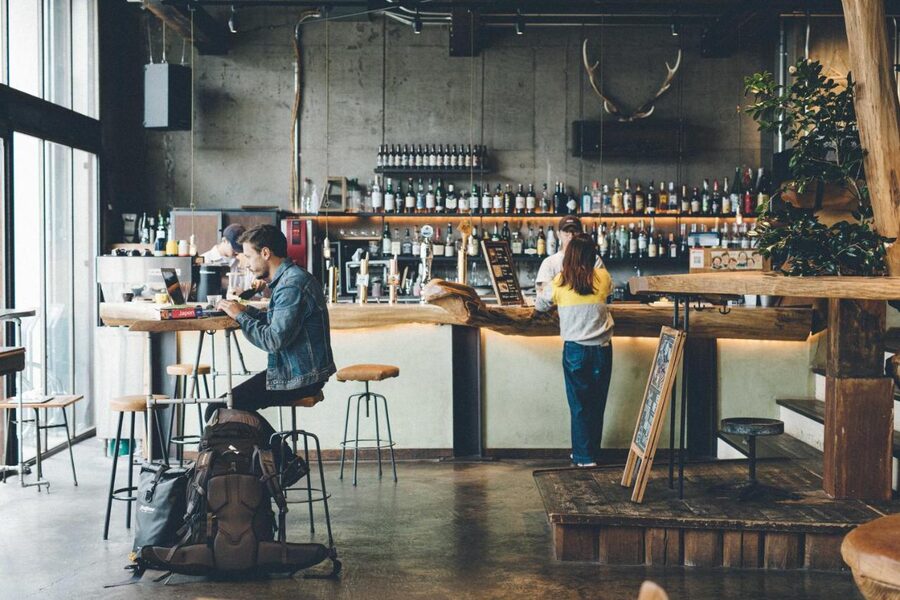 Nui Hostel and Bar Lounge interior, Asakusa Tokyo