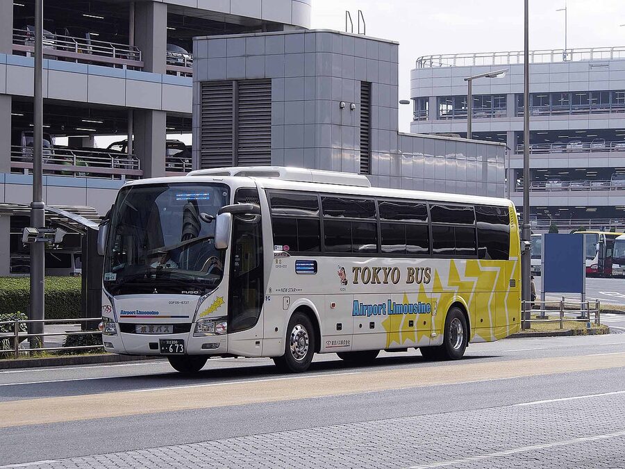Airport Limousine Bus at stop in Tokyo