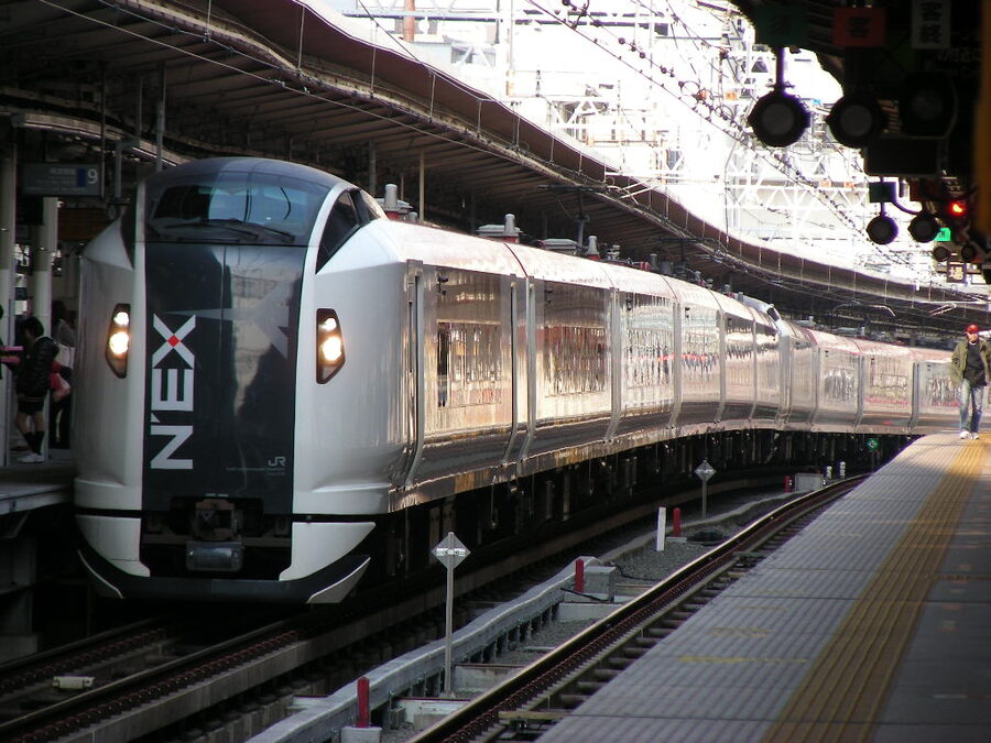 JR East Narita Express E259 train at station platform