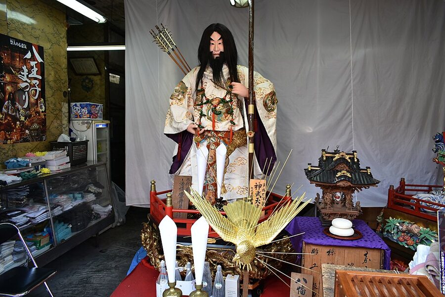 Hachioji Matsuri procession at night in 2019