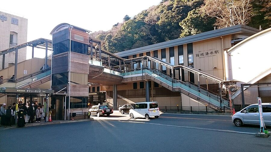 Hakone-Yumoto Station on the Hakone-Tozan line