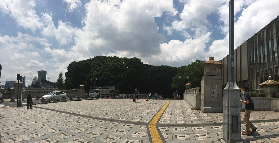 Jingu Bashi bridge between Harajuku Station and Meiji Shrine