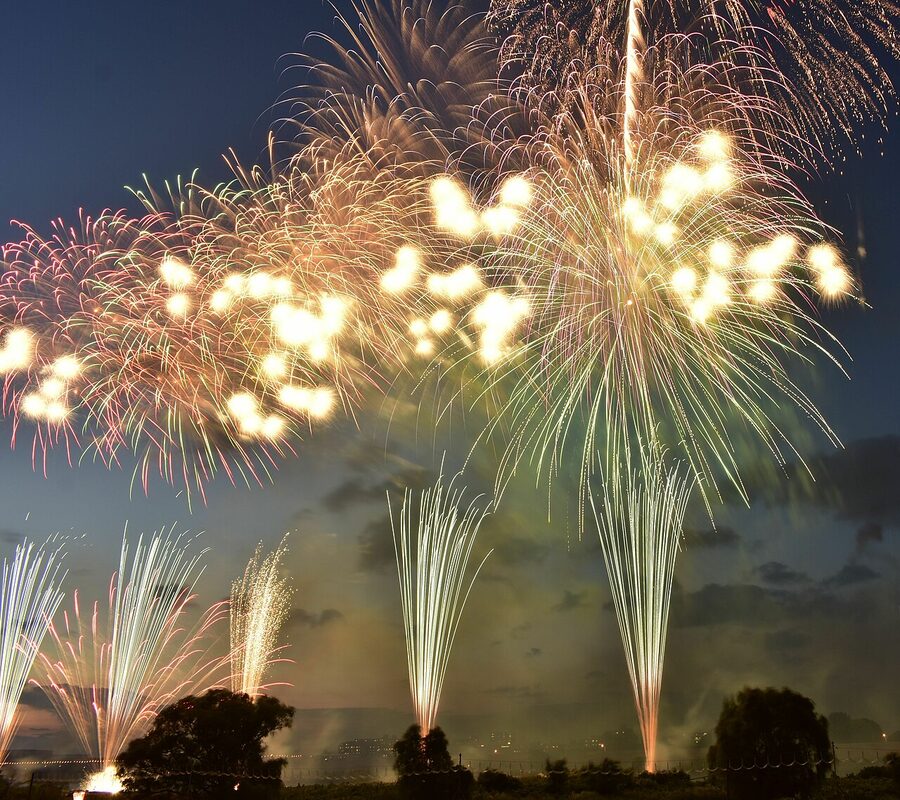 Itabashi Fireworks Festival 2023 multi shell burst