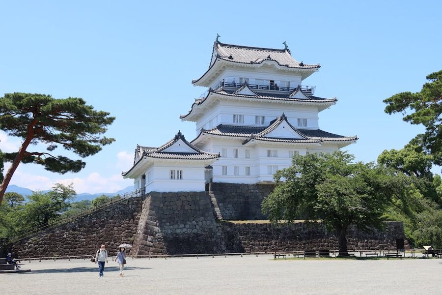 Odawara Castle keep on a clear summer day