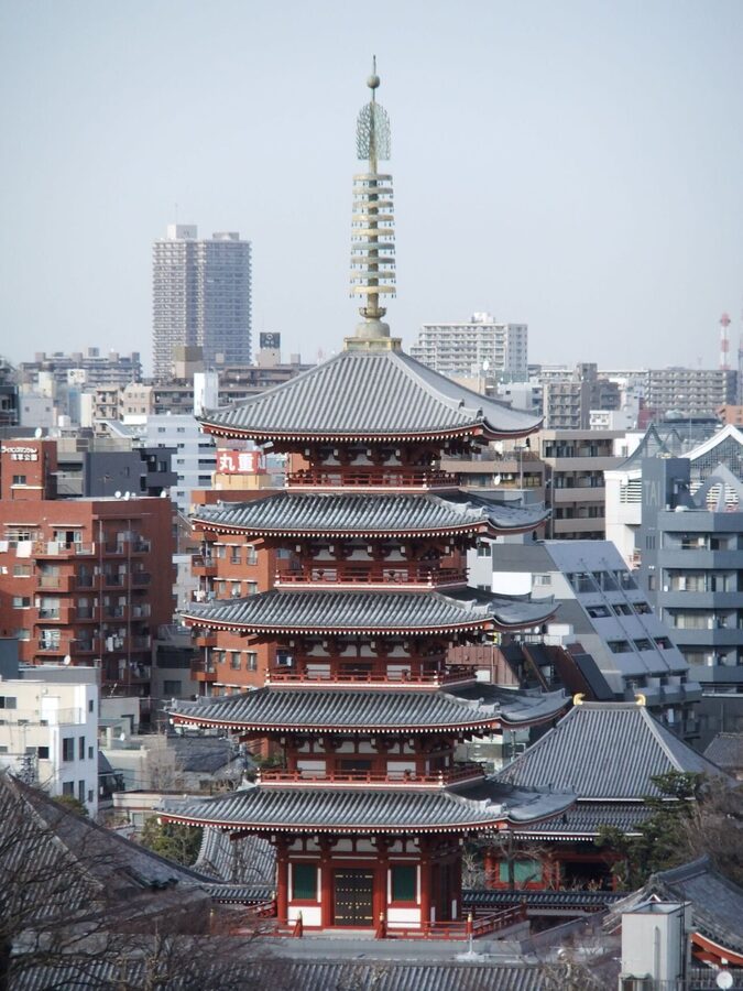 Five-storied pagoda at Senso-ji, Asakusa