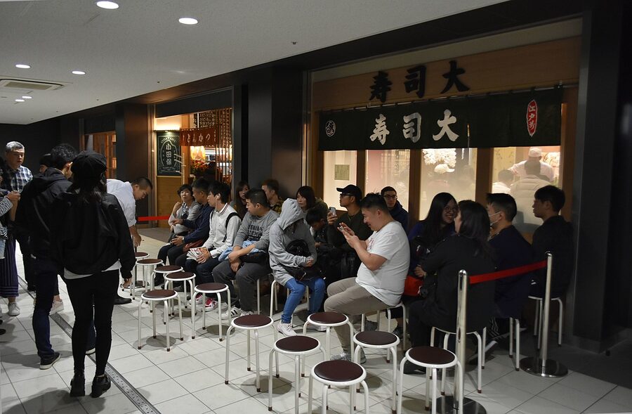 Wholesale area of Toyosu fish market in Tokyo