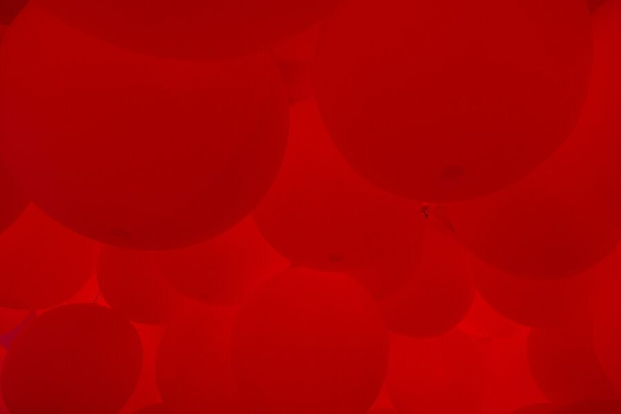 Moss Garden illuminated ovoid eggs at teamLab Planets Tokyo