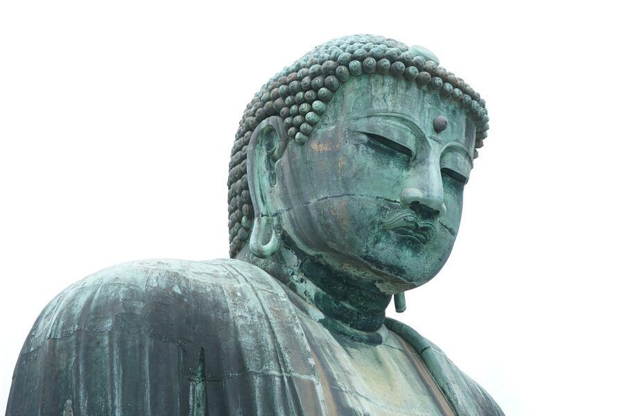 The Great Buddha of Kamakura at Kotokuin temple, an 11.4m bronze statue cast in 1252