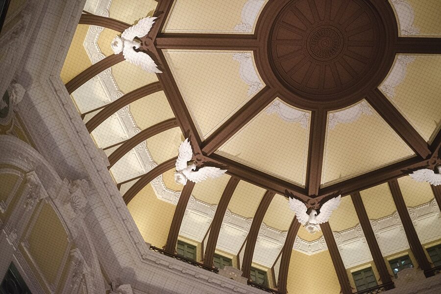 Ceiling dome at the north exit of Tokyo Station Marunouchi