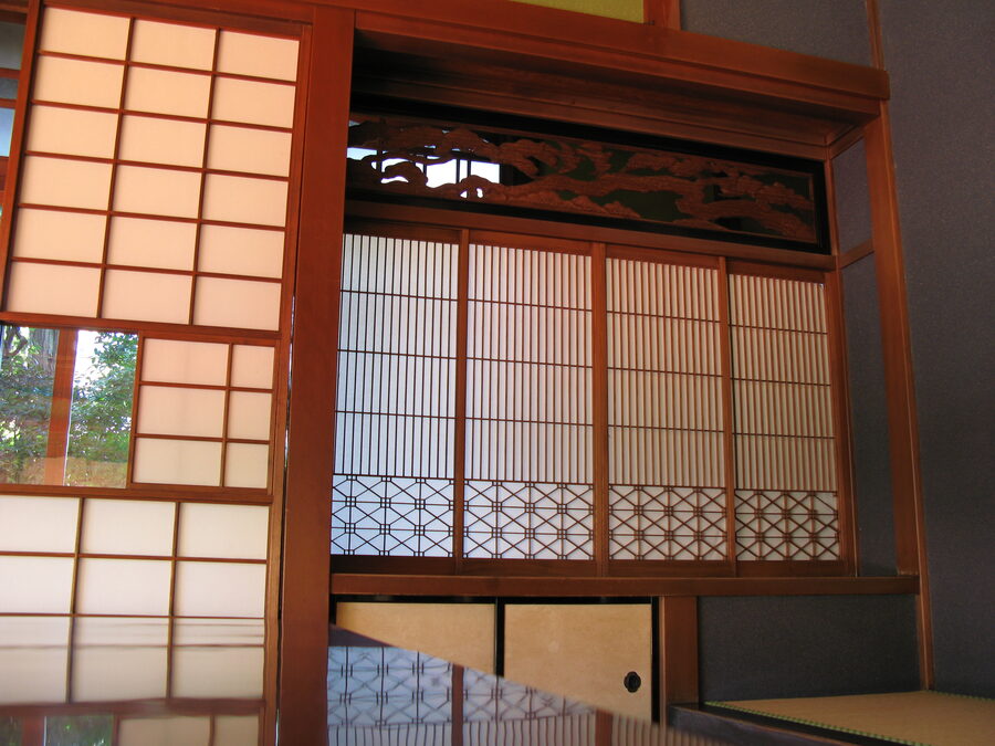 Interior of Yamamoto-tei in Shibamata, a Taisho-era Japanese house