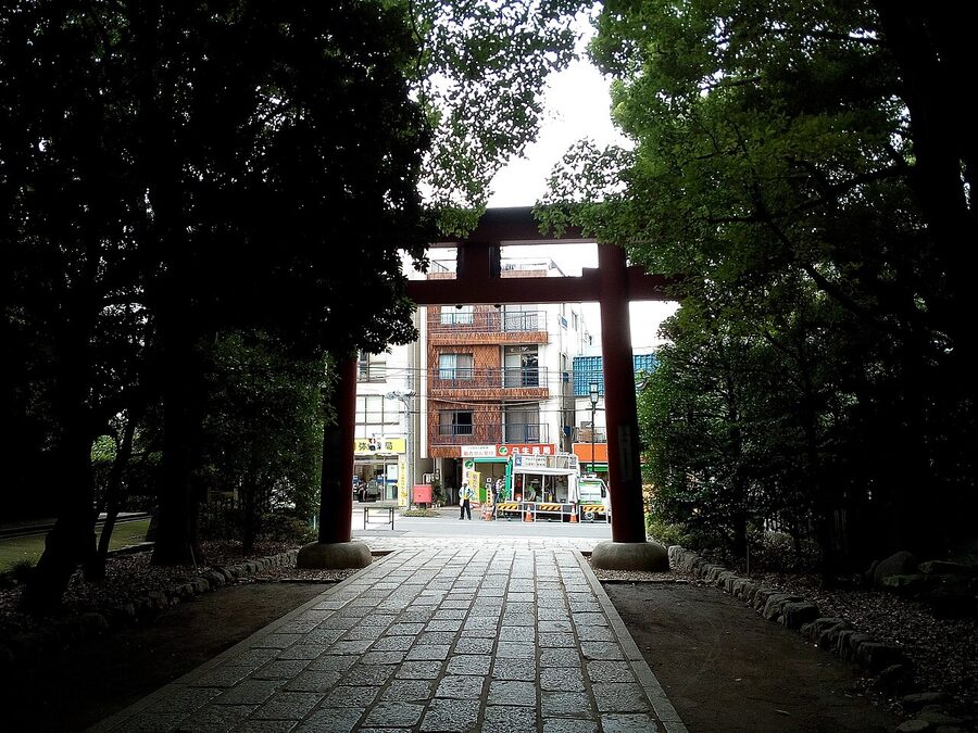 Red torii tunnel at Nezu Shrine