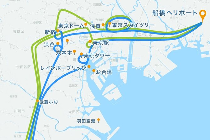 【50 mins】 City lights HelicopterTour: Tokyo and Yokohama plan - Tokyo Skytree from above