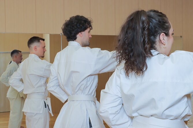 A Tokyo Karate Dojo Activity Experience - Putting on the karate uniform