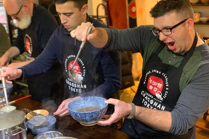 Asakusa Classic Ramen & Crispy Gyoza Cooking Class - Assembling a Bowl of Shoyu Ramen