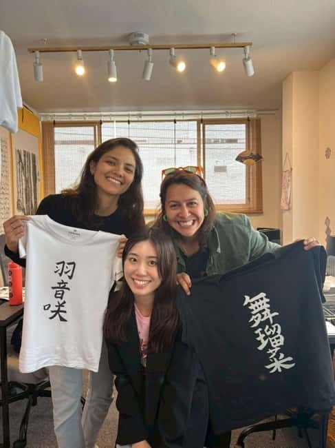 Calligraphy & print your calligraphy on a T-shirt. - What the $48 price includes
