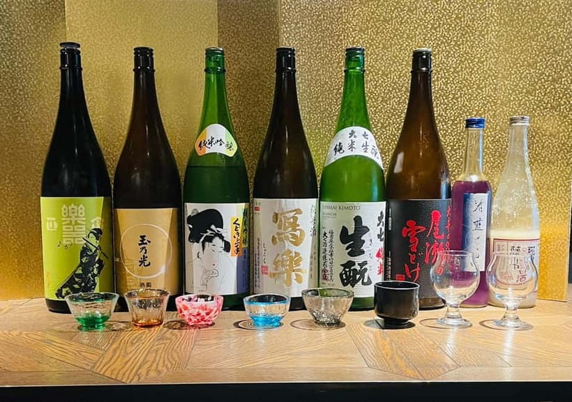 Casual Japanese sake tasting and snack experience, Kabukicho - A sake introduction in the heart of Kabukicho