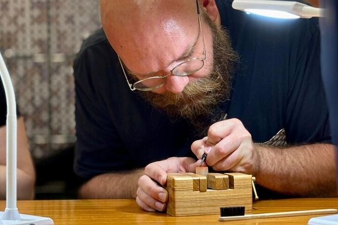 Create Your Own Japanese HANKO Name Seal in Tokyo - Carving the Seal With Master Artisan Shosaku