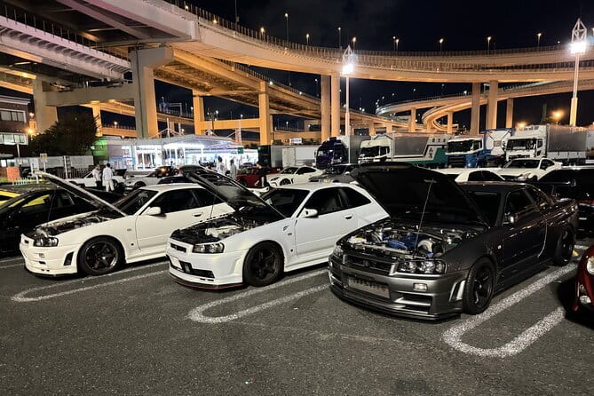 Daikoku Car meet & Tokyo Private JDM Night Tour in 700HP R34 GT-R - Rainbow Bridge and the drive through Tokyo at night
