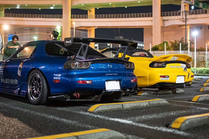Daikoku PA JDM Car Scene Tour in Tokyo Drift RX7 - Tokyo Tower adds the classic backdrop