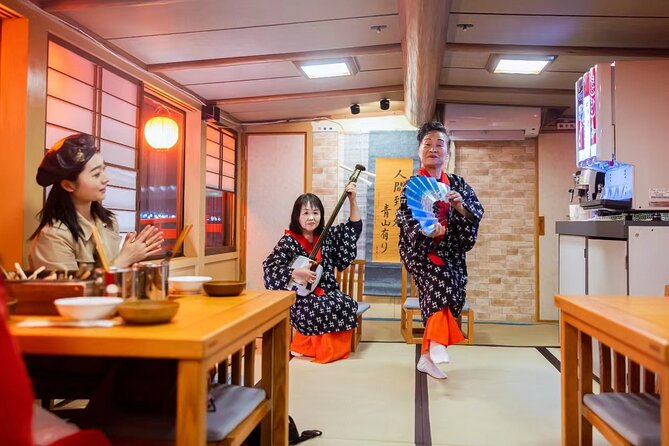 Dinner Cruise with Show, Beef Sukiyaki, Drink, Tokyo Tower Option - Tatami or chairs, with shoes removed