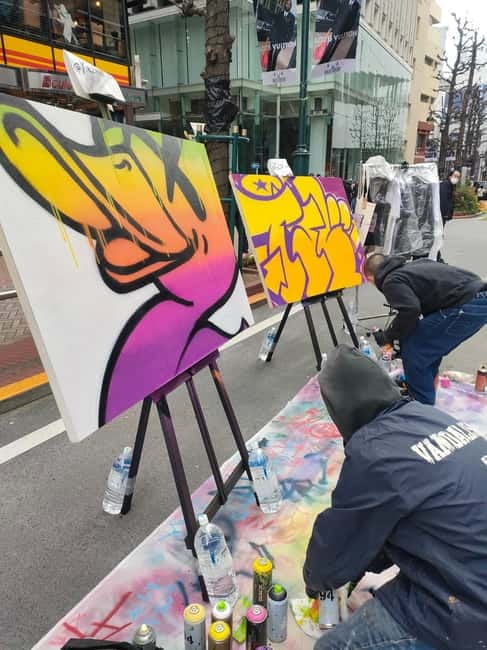 Graffiti in Tokyo Walking Tour: Shibuya and Harajuku - Legal walls, secret spots, and local rules