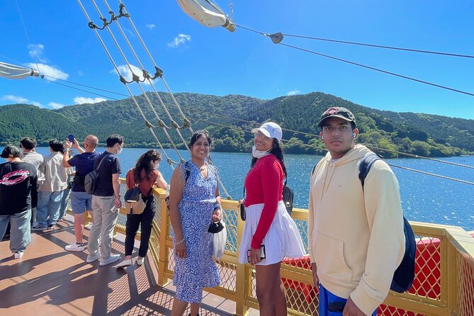 Hakone Full Day Tour with Guide and Vehicle - Lake Ashi and the shrine gate by the water
