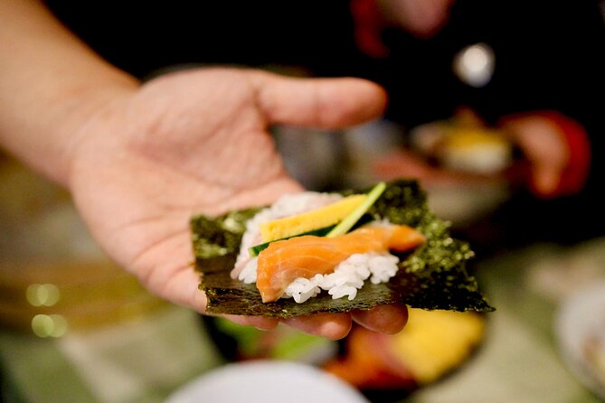 Hand-rolled Sushi Temaki Zushi Workshop in Tokyo - Building your own rolls from seafood and vegetables