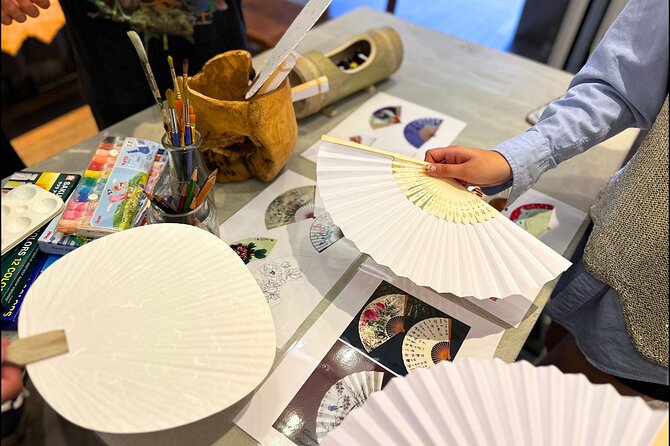 Japanese Fan Painting Workshop ~ in a Tokyo Flower Shop - A two-hour break from Tokyo’s busy streets