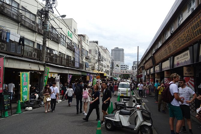 Morning Market Adventure: Toyosu & Tsukiji with Tuna Auction - Tsukiji Outer Market: food, tools, and local advice