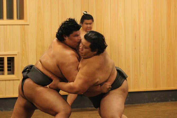 Morning Sumo Practice Viewing in Tokyo - Who will get the most from this Tokyo morning