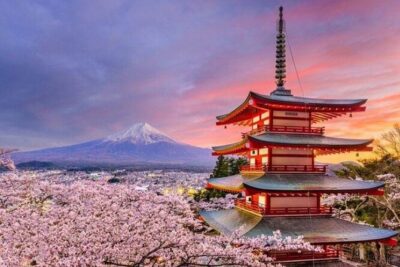 Mount Fuji (Mt. fuji) private tour by car with pickup from Tokyo - Start at Chureito Pagoda for the classic Fuji view