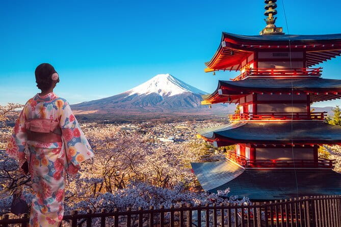 Mt Fuji Exploration Tour with Free Japanese Kusa Mochi from Tokyo - Oishi Park beside Lake Kawaguchi