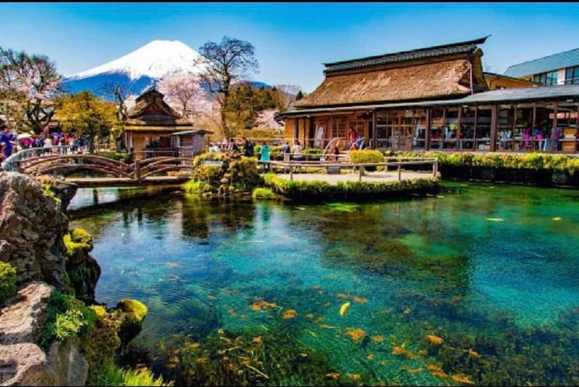 Mt Fuji Top 5 Spots Day Tour: Arakurayama Park,Oshino Hakkai - Oshino Hakkai, eight clear spring pools