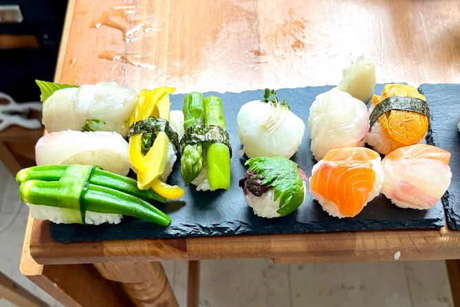 [NEW]JPN CULTURE - Buy@Toyosu Market SUSHI Making +TEA +Maid Cafe - Make sweets before the tea ceremony