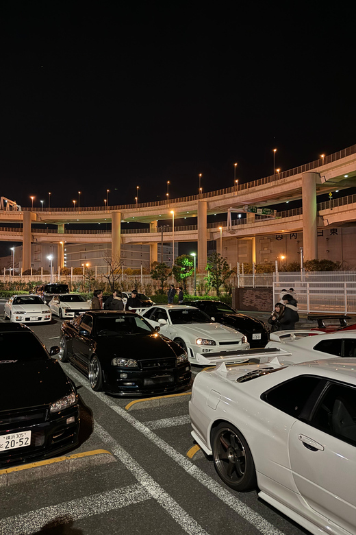 【R34】Tokyo：Private Daikoku tour in Modified R34 - Autobacs Shinonome: the first stop for car culture