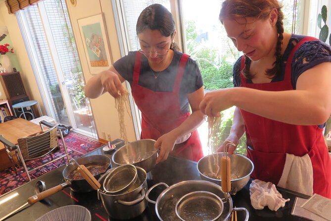 Ramen Making from Scratch with Tokyo Mom(Vegan Option Available) - Kneading and cutting the ramen noodles