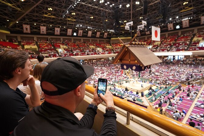 Seat B Ticket Tokyo Sumo Wrestling Tournament in Ryogoku - Ekoin Temple and the spiritual side of sumo