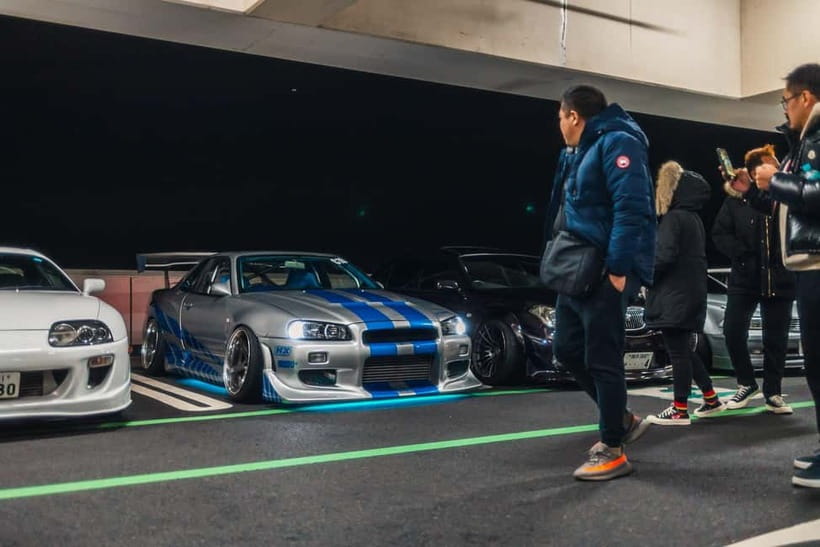 Secret Car Meet: R34 Skyline Car Club Membership - Meeting at City Circuit Tokyo Bay