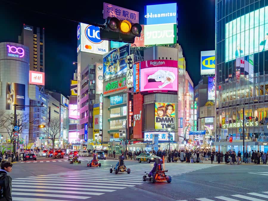 Shibuya#2 Go Karting Tour with Funny Costume - The Shibuya Scramble moment