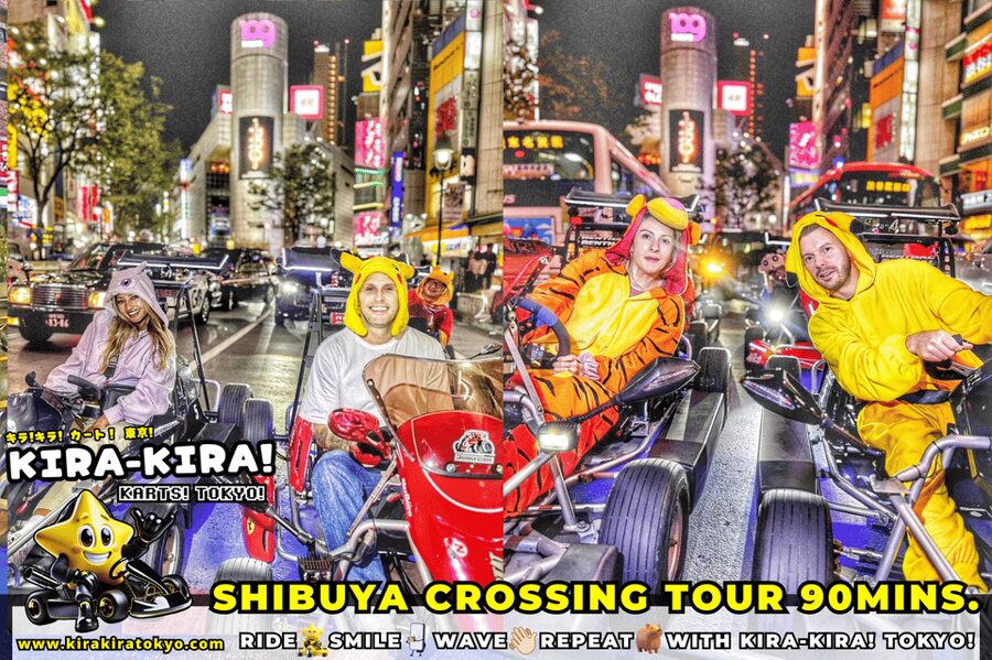 Shibuya Crossing x Tokyo Tower and more! Go-Kart Tour