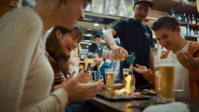 Shibuya Meltdown Night Tour: All-You-Can-Drink Bar Hopping - First stop: beer, grilled food, and an easy start