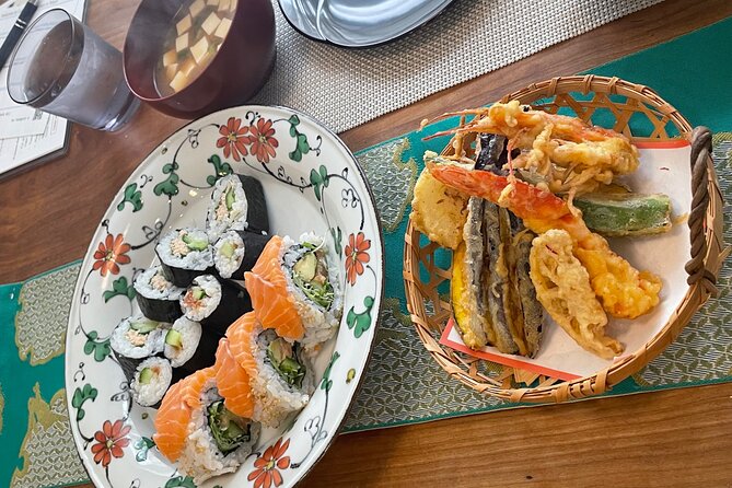 Small Group Sushi roll and Tempura Cooking Class in Nakano - Rolling three kinds of sushi
