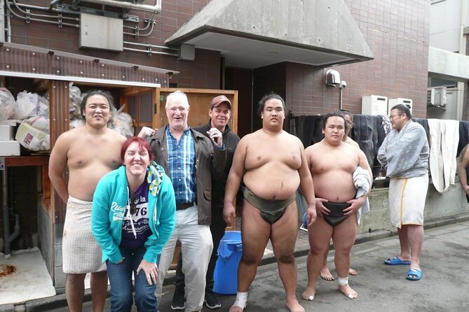 Sumo Morning Training Watch in Tokyo,Hotel-pickup w/English guide - Entering a real sumo stable