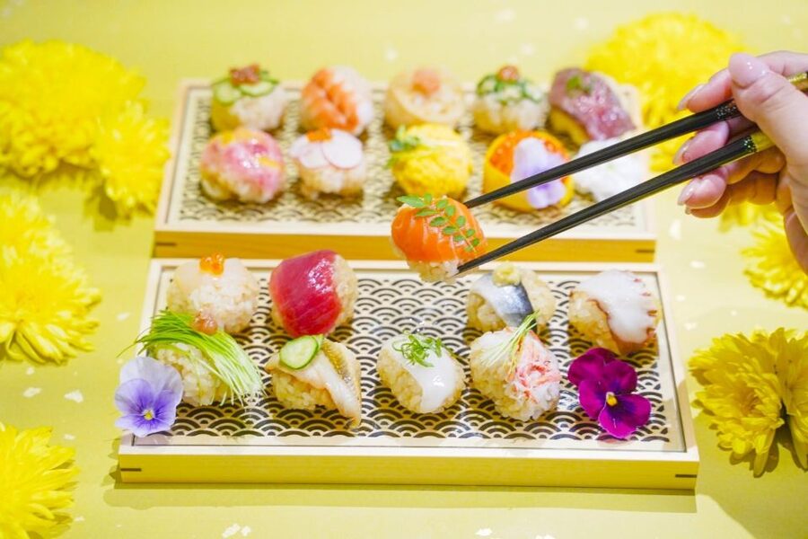 Sushi making experience in Shinjuku, Tokyo - Flowers, edible decoration, and the photo factor